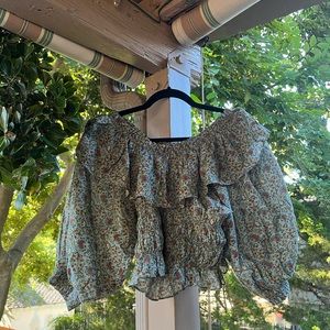 DOEN paisley ruffle top